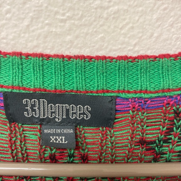 33 DEGREES 💯 Percent Cotton Ugly Christmas Sweater XXL. - Picture 3 of 6